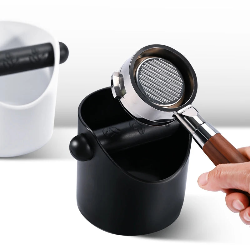 Shock-Absorbent Coffee Knock Box Anti-slip Espresso Dump Bin For Coffee Grounds With Removable Knock Bar Coffee Grind Waste Bin