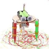 Technology small production DIY graffiti robot elementary school student creative small invention scientific experimental device