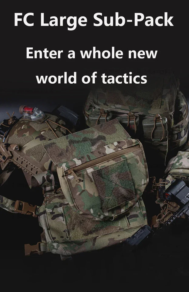Outdoor Tactical JPC/CPC Vest/Tactical Chest Pouch Chest Expanded Lower Belly molle FC Large Sub-Pouch Tactical Emergency bag