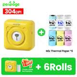 9 Colors Peripage A6 304DPI Mini Photo Printer Notes Sticker Label Printing Machine Bluetooth Portable Wireless Printer Marker
