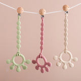 1PC Baby Silicone Teether Toys BPA Free Silicone Finger Ring Pacifier Chain Soothing Teething Toys For Newborn Teething Gifts