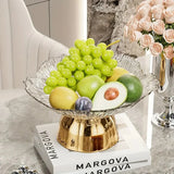 Hot Sale Luxury Transparent Display Plate for Fruits And Sweets Clear Glass Tray for Home Living Room Coffee Table Decoration