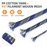 1~100m New  Flexible Braided PP Cotton + PET Yarn Harness Sheath Sleeving Cable Sleeve Wrie Insulated Protection Wrap 4 8 12mm