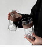 Japanese-style glass retro ethnic wind high temperature resistant Mount Fuji tea cup home snow mountain cup coffee cup