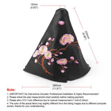 Universal Genuine leather Car Gear Shift Collars Peach Blossom Auto Car Manual Stick Shifter Knob Gear Shift Boot Cover Gaiter