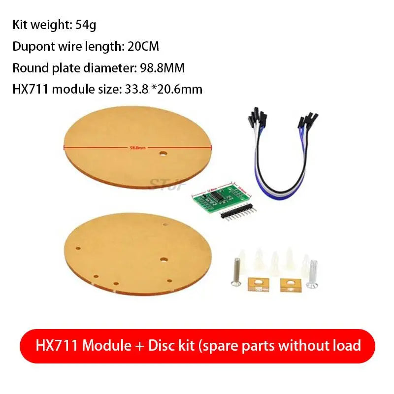Digital Load Cell Weight Sensor HX711 AD Converter Breakout Module 1KG-20KG Portable Electronic Kitchen Scale for Arduino Scale