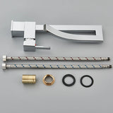 Bathroom Basin Faucet Brass Deck Mounted Mixer Taps Single Handle Single Hole Hot Cold Water Mixers Tap