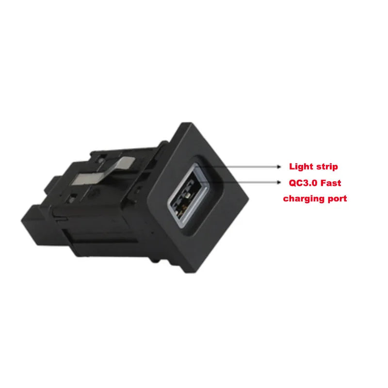 Car charger QC3.0 Fast charger Interface Socket Quick Charger Adapter Phone for Volkswagen Magotan B6