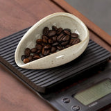 Coffee Bean Dosing Cup Bean Dispenser Ceramics Bean Measuring Tray Tea Coffee Accessorie