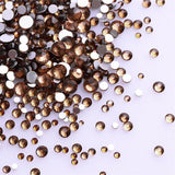 1440Pcs Mix Size Glass Flatback Rhinestone Glitter Crystal AB Round Diamond Non Hotfix Glue On Stone for DIY Nail Art Decoration