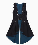 Original Dark Goth Prince Clothing Set New Spring Summer Women's Cool Black Shirt Irregular Vest Shorts 3 Piece Suit Outfits