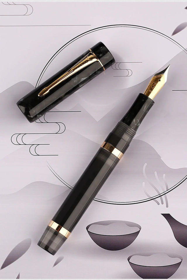 Majohn M700 Resin Fountain Pen EF/F Nib 0.5/0.38mm with A Converter Germany Imported Ink Pen Beautiful Students Gifts