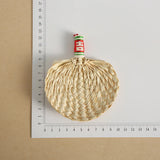 Handmade Woven Cattail Leaf Fan Summer Heart-shaped Mini Fan Small Fan for DIY Floral Bouquet Materials Home Decoration