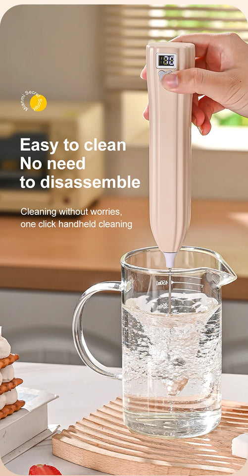 Electric Wireless Egg Beater Mini Coffee Mixer Handheld USB Charging Automatic Whipping Of Egg Whites Cream Home Baking