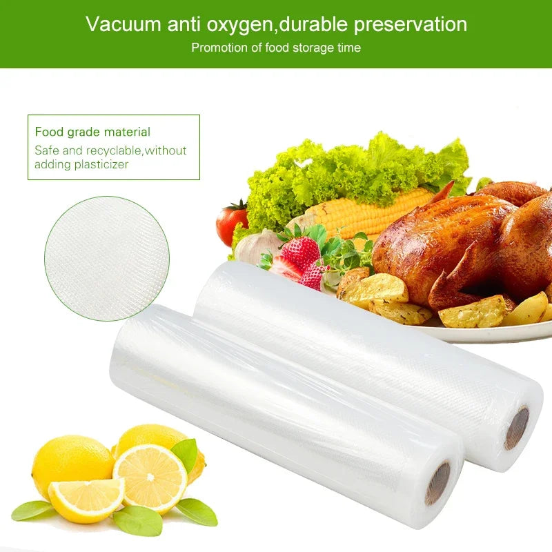 ATWFS Vacuum Bag Packaging Food Vacuum Sealer Bags for Food Storage Keep Products Fresh Bag 12/17/20/25/28cm*500cm 1 Roll