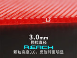 Long Pimples German REACH Table Tennis Rubber Red/Black OX 3.0mm Height Big Particles Table Tennis Rubber Sheet Strong Rotation