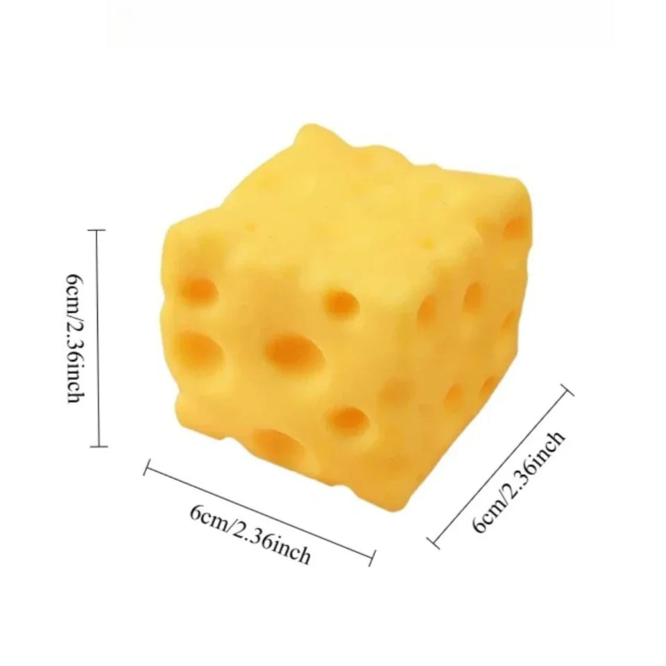 Giant Cube Cheese Squishy Toy Soft Stress Relief Slow Rising Sensory Fidget Toys for Kids and Adults Relaxing Gifts Office Home