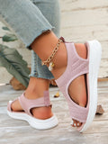Summer Wedge Sandals for Women 2026 New Fashion Non Slip Beach Shoes Woman Lightweight Casual Platform Plus Size Sandals Women