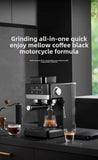 Electric coffee grinder+coffee machine integrated machine|Fully automatic freshly ground coffee beans|Fast grinding for breakfas