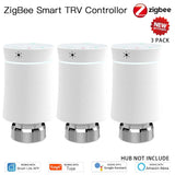 MOES ZigBee3.0 TRV New Radiator Actuator Valve Tuya Smart Programmable Thermostat Temperature Heater Alexa Voice Control