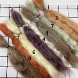 25-30cm 10gram /bag Reborn Doll mohair DIY 1/3 1/4 BJD doll wig Top Quality Reborn Doll Mohair hand rooted Doll hair Accessory