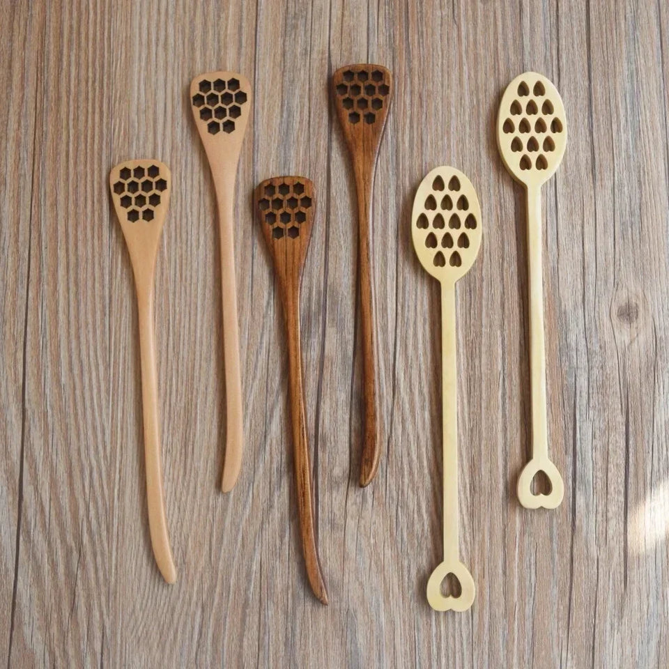 Environmentally Friendly Solid Wood Mixing Spoon Home Kitchen Utensil Spoon Creative Coffee Beverage Honey Mixing Tool Wholesale