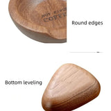 Wooden Coffee Bean Bowl Solid Wood Coffee Bean Measuring Container Espresso Dosing Cup Tea Leaf Display Tray Coffee Accessories