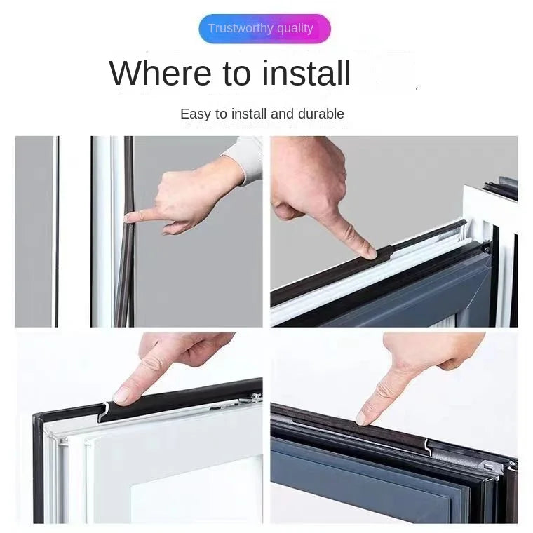 6M Self Adhesive Casement Window Door Sealing Strips Wearable Seal Foam Tape Acoustic Waterproof Dustproof Weather Stripping