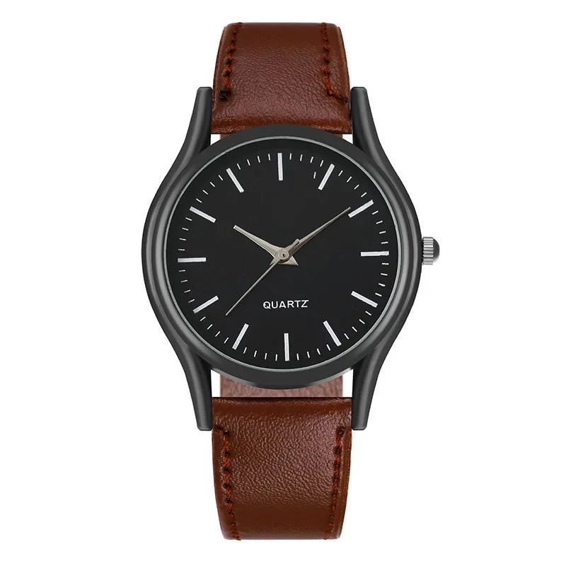 Classic Lovers Watches Men Women Casual Leather Strap Quartz Men's and Women's Pair Quartz Watch Gift High Quality