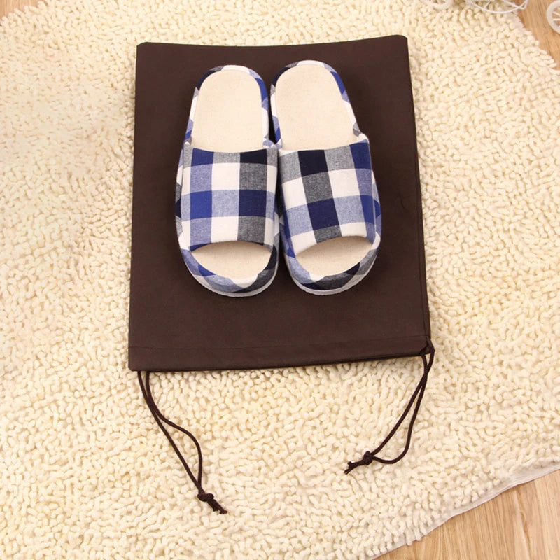 Non-woven Shoe Travel Pouch Portable Tote Drawstring Storage Bag Organizer Travel Accessories Pouch Drawstring Bag