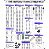 Electronic Component Kit including Assortment + Capacitors + Resistors + LED + Transistors + DC Jacks + PCB +opamp
