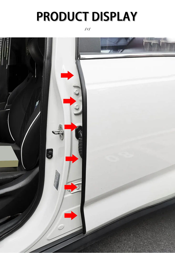 Car Door Seal Strip Rubber Car Door Side Sealing Weatherstrip For Car Waterproof Noise Insulation Sealant Auto Protection