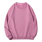 Autumn O-Neck Cotton Women's Sweatshirt Hoodies Basic Loose Casual Women Pullover Solid Sweatshirt Ladies Tops Factory Wholesale