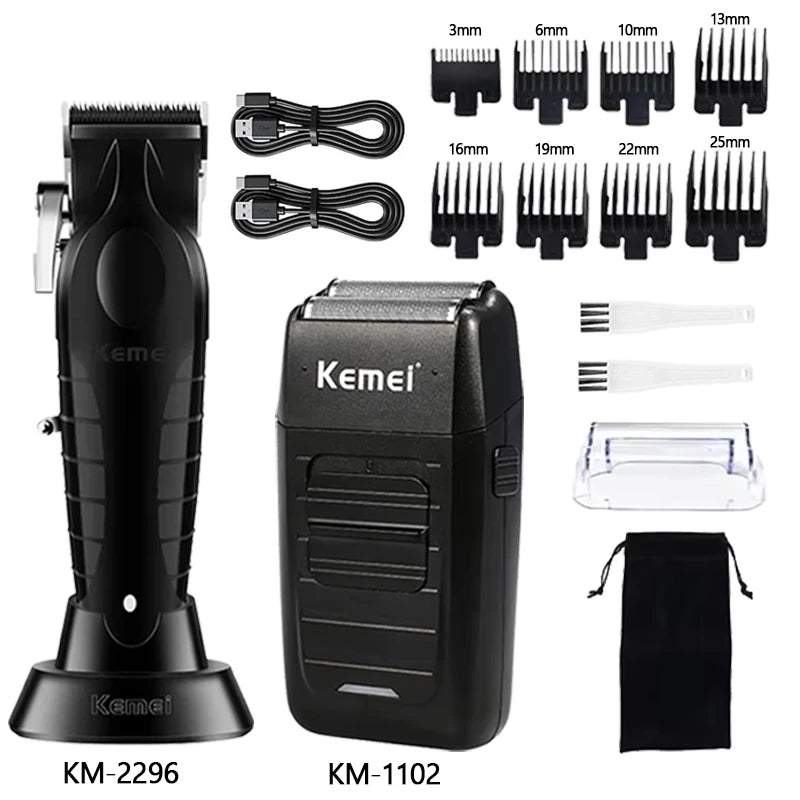 Kemei Electric Hair Clipper Kit Men's Hair Trimmer Machine Professional Hair Cutting Machine Clipper KM-2296 KM-2299 KM-1102