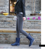 2025 New Women Rain Boots Fashion Non-Slip Women Boots Plaid Casual Rubber Shoes Comfor Wear-resistant Women's Waterproof Shoes