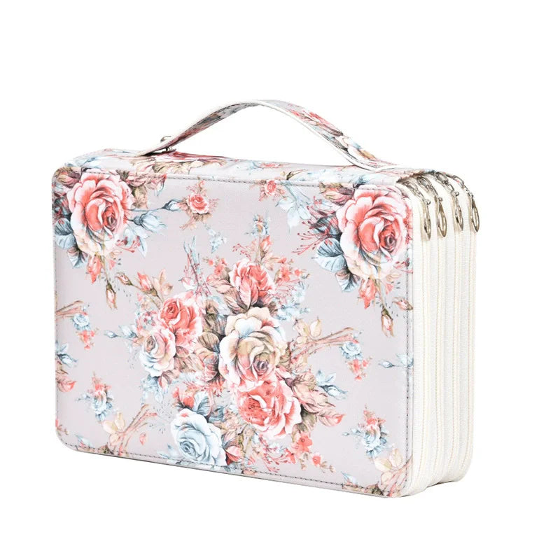 200 hole portable canvas pencil case, pencil stationery shockproof storage bag, large capacity stationery box