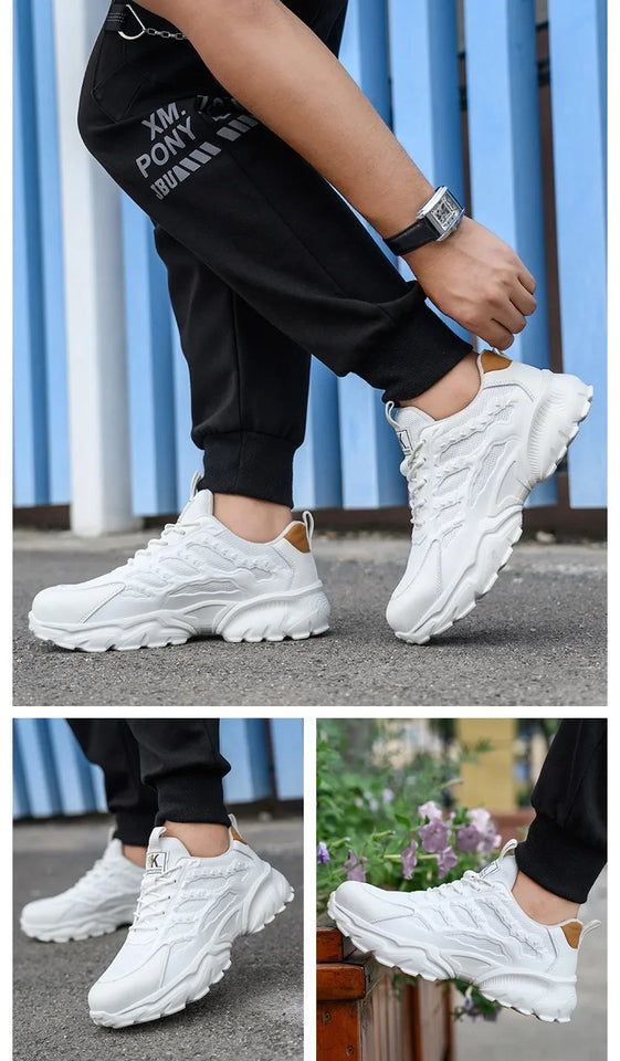 2023 Latest White Safety Shoes Sneakers Men Steel Toe Cap Work Boots Anti-smash Anti-puncture Lightweight Protective Footwear