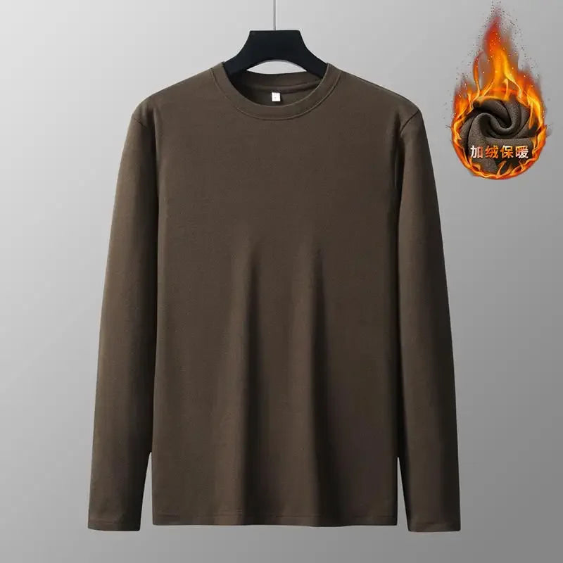 Men's Winter Pullovers Warm Sweatshirt Big Size 85-150kg Plus Size 3XL-8XL Long Sleeve Pullover T-shirt Sports Tops