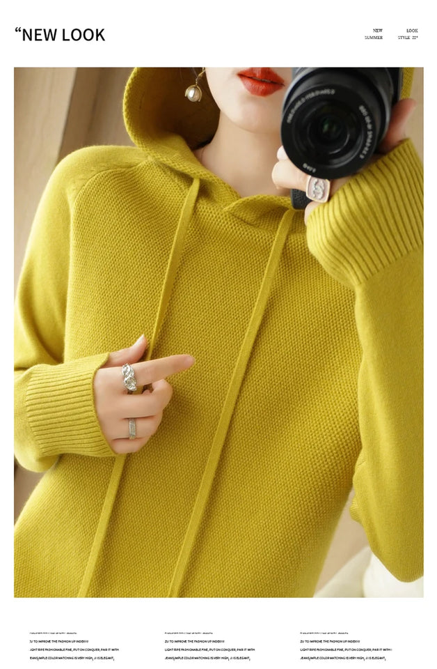 Hoodies And Sweatshirts Long Sleeve Sweaters For Women Wool Clothing New Arrivals Knitted Jumpers Female Outerwears Fashion Tops