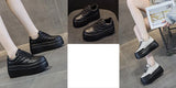 Fujin 8cm New Sewing Genuine Leather Platform Wedge Ankle Boots Chunky Sneakers Women Comfy Spring Autumn Supportive Pumps Shoes