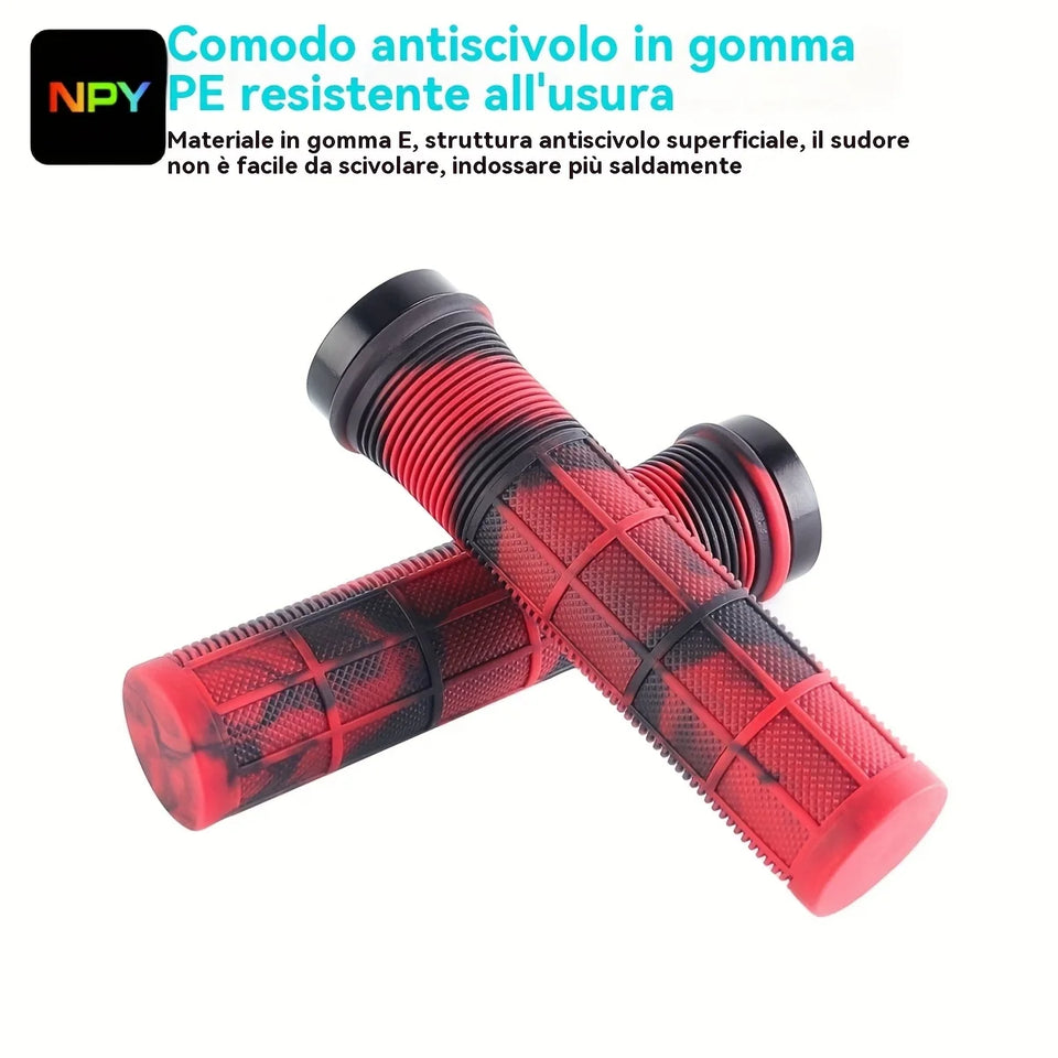 NPY Bicycle Handles Mtb Rubber Lock-on Grip Shockproof Non-slip Mountain/Road Bike Handle Cover Folding Balance Bike Accessories