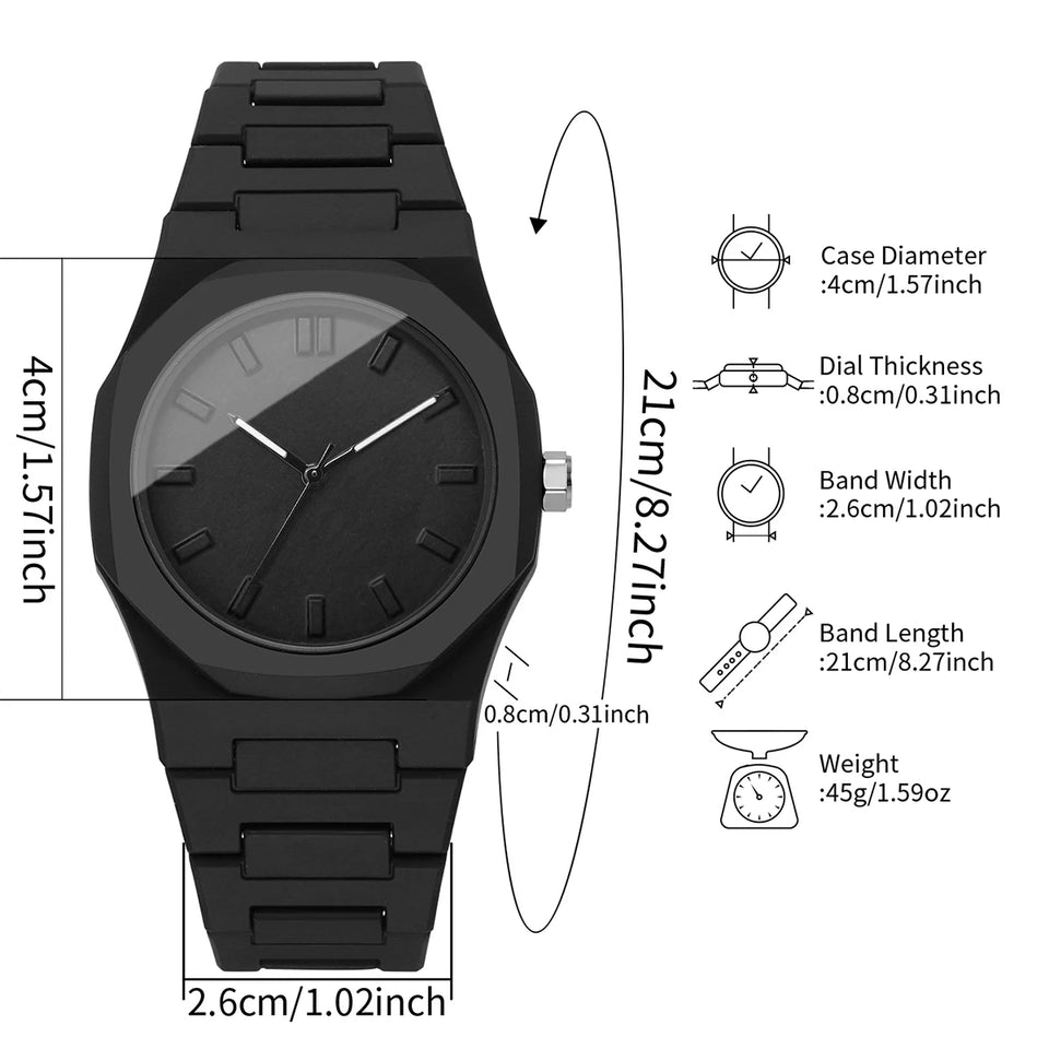 Casual Plastic Strap Women Quartz Wristwatch Fashion Simple Dial Quartz Watches For Ladies Clock Reloj Mujer (Without Box)