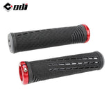 ODI CF Silicone Bicycle Grips Carbon Fiber Reinforced Handle Plugs MTB Anti-slip Lock-on Handlebar Cover Comfortable Bike Parts