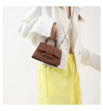Women Mini Handbag Korean Style Chic Solid Texture Chain Crossbody Bag Ladies Summer High-Grade New Lipstick Commuter Bags