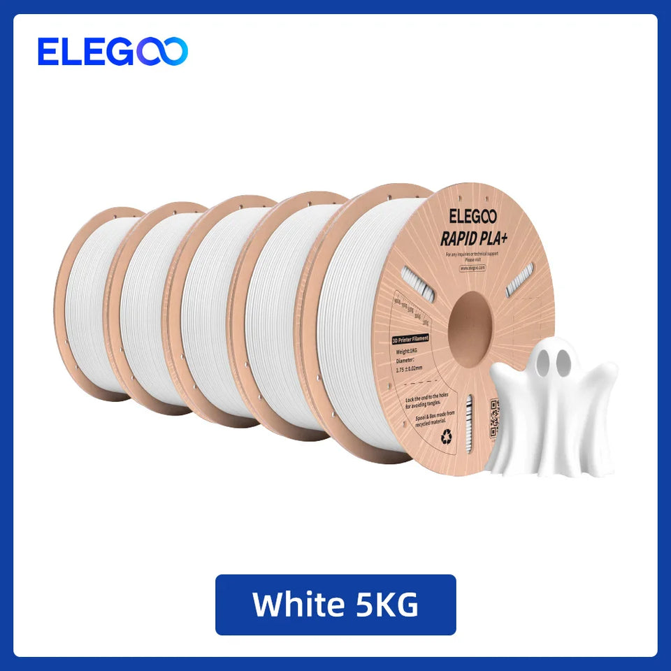 ELEGOO RAPID PLA+ Filament 1.75mm, 3D Printer Filament, Support 30-600mm/s Printing Speed, Compatible with Most FDM 3D Printers