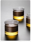Glass Coffee Mug Japanese Style  Walnut Cup SleeveTransparent Kawaii Cup Coffeeware Beautiful Tea Mugs Beer Mug Cute Mug