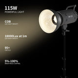 SH 115/135W LED COB Video Light Photography Lamp With Tripod Softbox Remote Control Video Light For Skit Video Photography