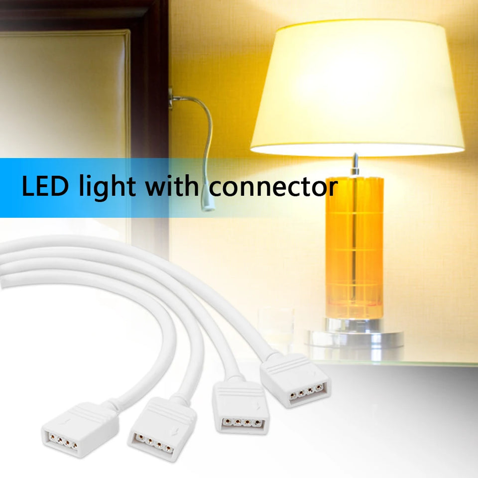 RGB Splitter Extension Cable Cord Household Electricity 4 Pin Female Connector Accessories for 3528 5050 LED Strip