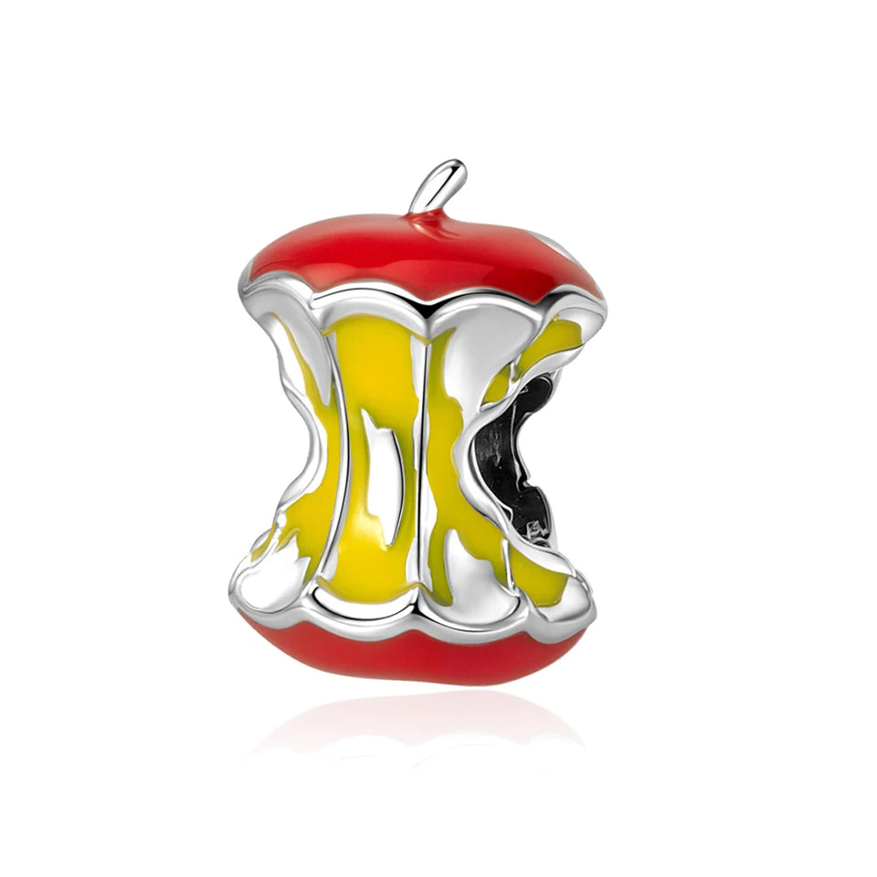 Red Series 925 Sterling Silver Koi Firecracker Dragon Heart Mushroom Coffee Machine Charm Fit DIY Bracelet Necklace Niche Gifts