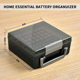 Battery Organizer Holder -Holds 72 AA AAA Batteries Battery Box Case Garage Container Home Drawer Organization Dispenser Holder